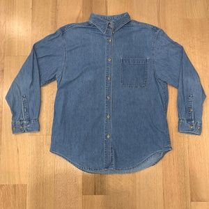 Vintage Eddie Bauer Denim Button Up Long Sleeve